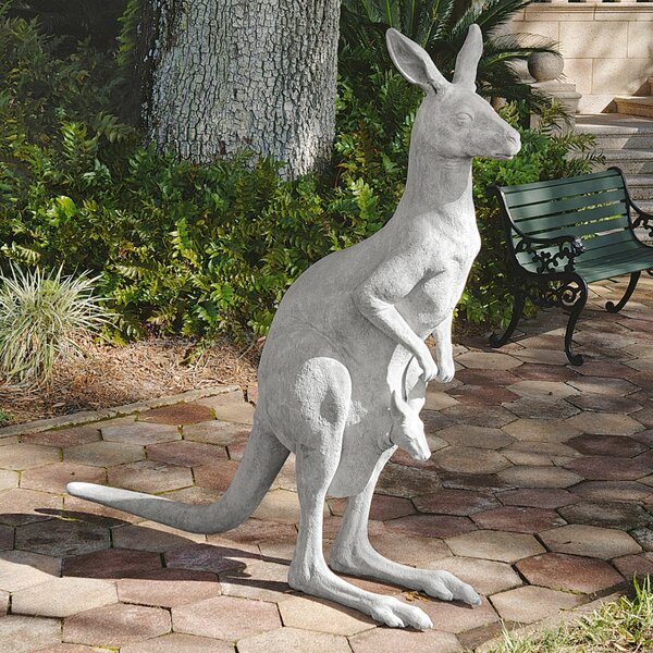 Garden Statue Kangaroo | Wayfair